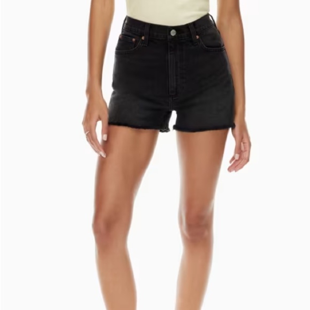 Denim Forum the arlo '50s short hi-rise jean short High-waisted denim cut-off